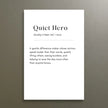 Quiet Hero – Heartfelt Definition 4x6 Art Magnet