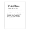 Quiet Hero – Heartfelt Definition Poster