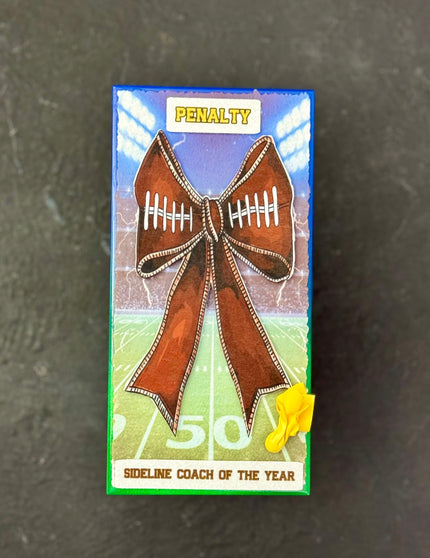 Custom Football Coquette Bow