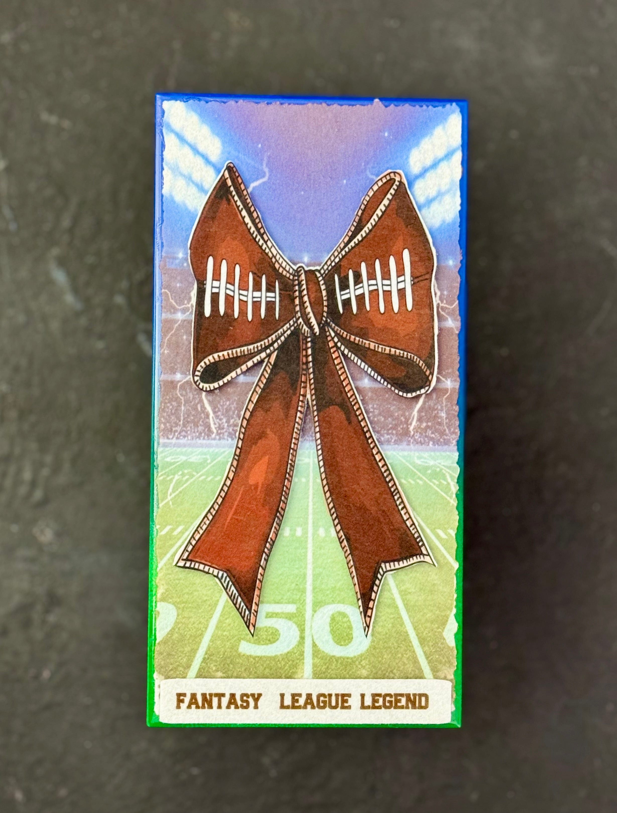 Custom Football Coquette Bow
