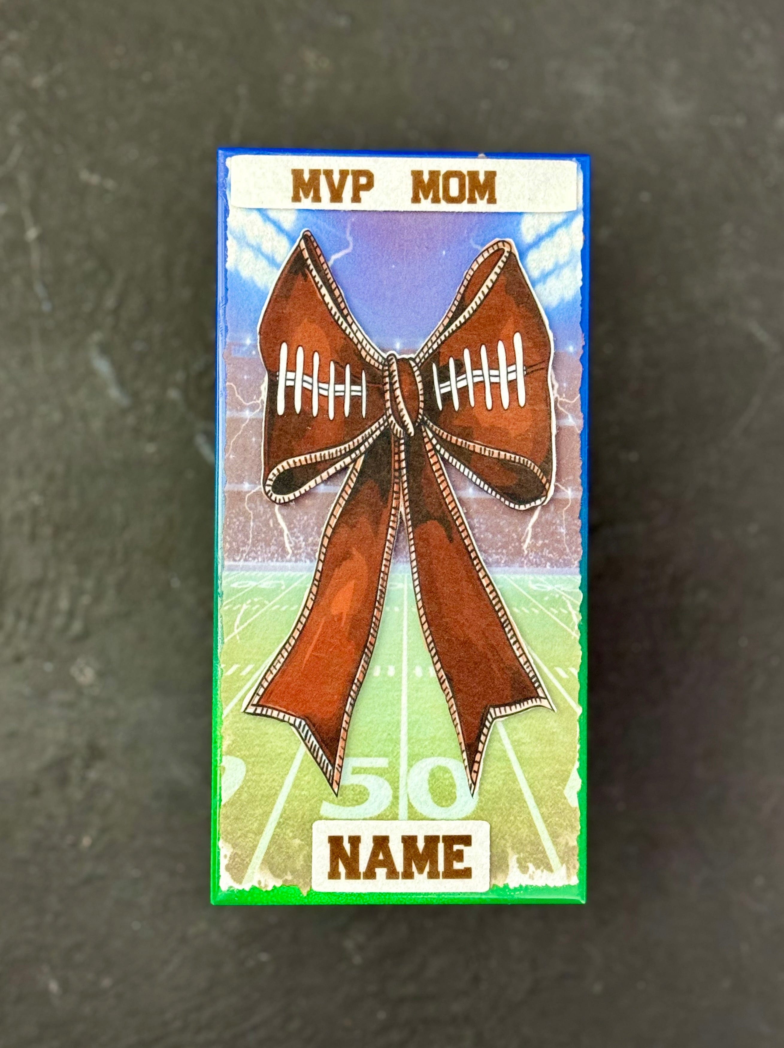 Custom Football Coquette Bow