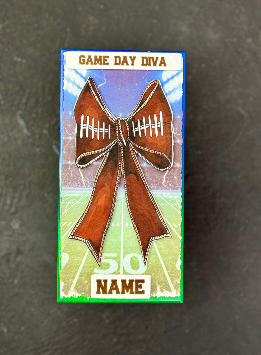 Custom Football Coquette Bow