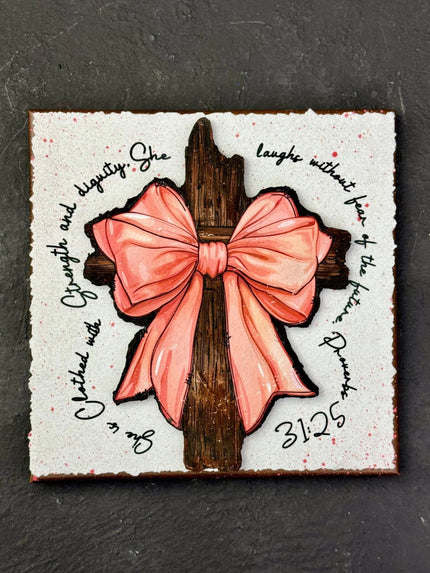 Bow on Cross  on canvas