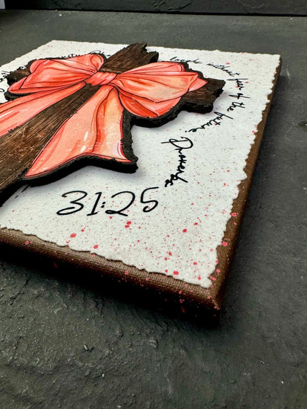 Bow on Cross  on canvas