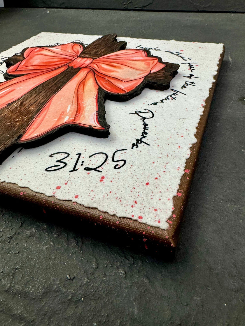 Bow on Cross  on canvas