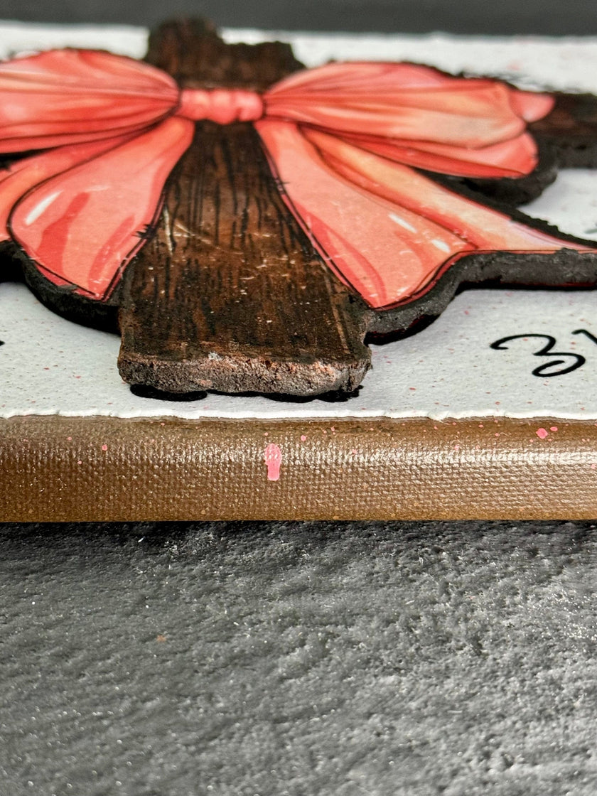 Bow on Cross  on canvas