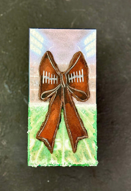 Textured Football Coquette Bow