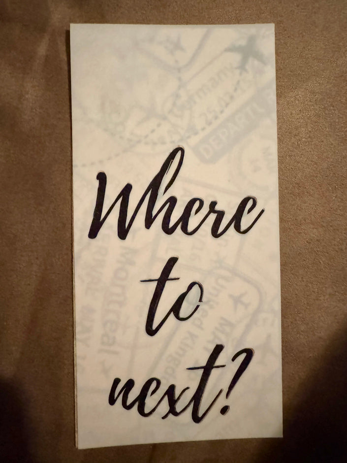 Where to next