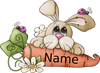 Personalized Digital Bunny on Carrot with name