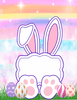 Digital Easter Bunny Clear Name Tag