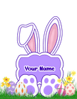 Personalized Digital Easter Bunny Name Tag Poster