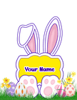 Personalized Digital Easter Bunny Name Tag Poster