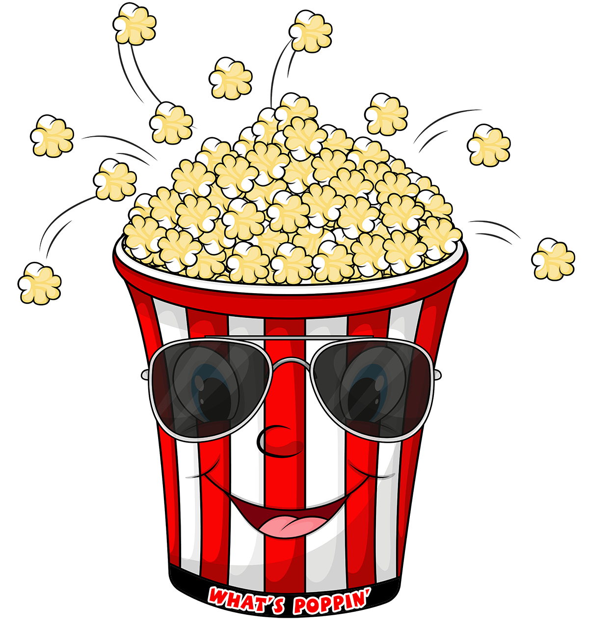 What's Poppin' Popcorn with sunglasses