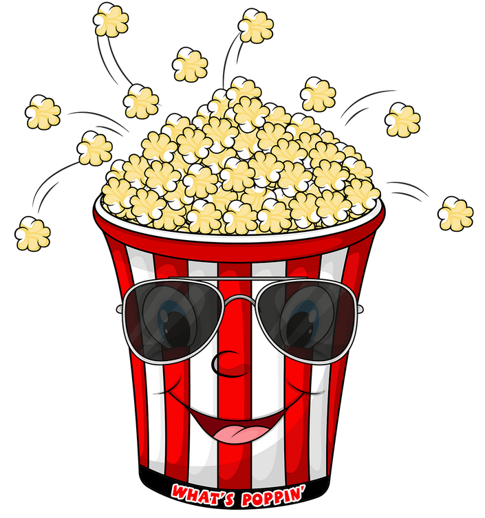 What's Poppin' Popcorn with sunglasses