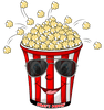 What's Poppin' Popcorn with sunglasses